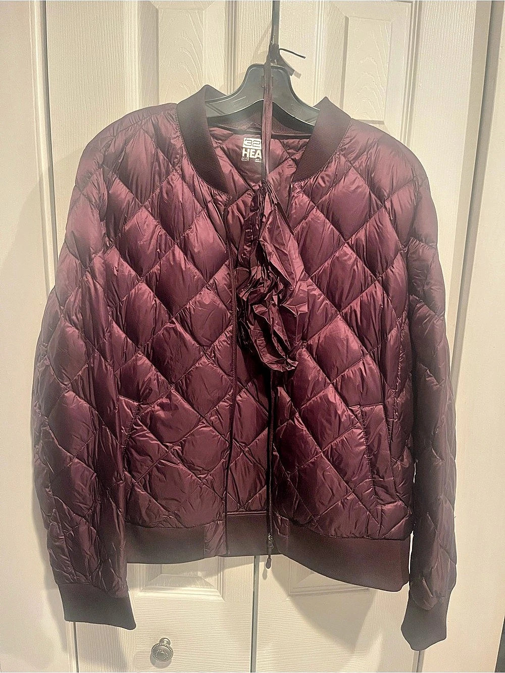 32 HEAT Quilted down plumb Puffer Jacket Size XL NWOT